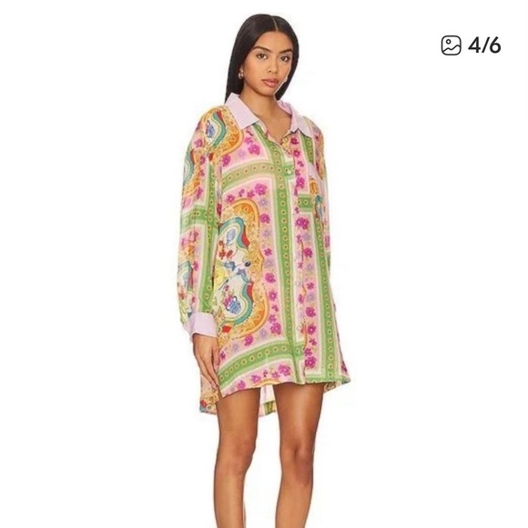 Spell Dresses & Skirts - NWT Spell Maddalena Shirt Dress in Mosaic